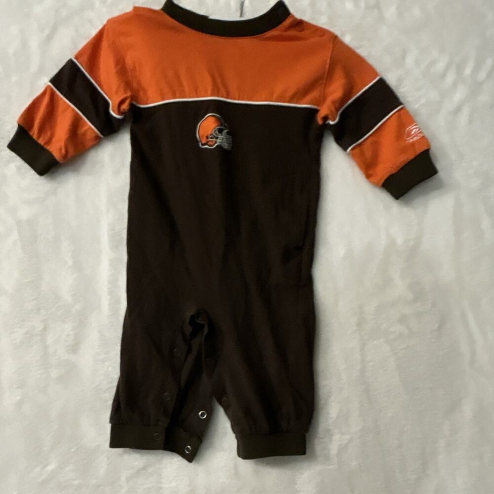 Reebok Cleveland Browns Baby One-Piece 12 Months Orange Brown NFL